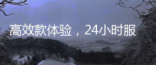 高效款体验，24小时服务，让您的资金流转更迅速！